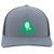 Pittsburgh Triangles World Team Tennis trucker cap with seamless 5-panel front and retro logo in heather grey/light charcoal