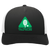 Pittsburgh Triangles World Team Tennis trucker cap with seamless 5-panel front and retro logo in black/white