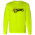 Retro San Diego Friars long sleeve shirt featuring vintage WTT tennis team logo in w safety green