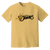 Vintage-style San Diego Friars WTT T-shirt with retro 1970s tennis team logo graphic in mustard