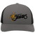 Retro San Diego Friars World Team Tennis trucker cap with seamless 5-panel front and retro logo in granite/black