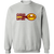 Retro San Francisco Golden Gaters crewneck pullover sweatshirt featuring vintage WTT tennis team logo in sport grey