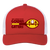 Vintage San Francisco Golden Gaters World Team Tennis trucker cap with seamless 5-panel front and retro logo in red/white