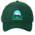 Vintage Sea Port Cascades World Team Tennis twill cap with seamless 5-panel front and retro logo in hunter green
