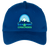 Vintage Sea Port Cascades World Team Tennis twill cap with seamless 5-panel front and retro logo in royal blue