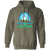 Vintage Sea Port Cascades pullover hoodie featuring vintage WTT tennis team logo in military green