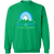 Retro Sea Port Cascades crewneck pullover sweatshirt featuring vintage WTT tennis team logo in Irish green