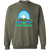 Retro Sea Port Cascades crewneck pullover sweatshirt featuring vintage WTT tennis team logo in military green