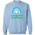Retro Sea Port Cascades crewneck pullover sweatshirt featuring vintage WTT tennis team logo in light blue