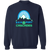 Retro Sea Port Cascades crewneck pullover sweatshirt featuring vintage WTT tennis team logo in navy