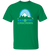 Vintage-style Sea Port Cascades WTT T-shirt with retro 1970s team logo graphic in turf green