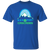 Vintage-style Sea Port Cascades WTT T-shirt with retro 1970s team logo graphic in royal blue