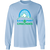 Retro Sea Port Cascades long sleeve shirt featuring vintage WTT tennis team logo in light blue