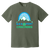 Vintage-style Sea Port Cascades WTT T-shirt with retro 1970s tennis team logo graphic in sage