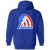 Baltimore Banners WTT Tennis Full Zip Hoodie in Royal Blue Back