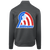 Retro Baltimore Banners Full Zip Fleece Jacket featuring vintage WTT tennis team logo in dark smoke back view