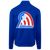 Retro Baltimore Banners Full Zip Fleece Jacket featuring vintage WTT tennis team logo in royal blue back view