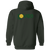 Detroit Loves WTT Tennis Full Zip Hoodie in Forest Green Back