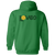 Detroit Loves WTT Tennis Full Zip Hoodie in Irish Green Back