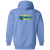 Kansas City Explorers WTT Tennis Full Zip Hoodie in Carolina Blue Back