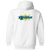 Kansas City Explorers WTT Tennis Full Zip Hoodie in White Back