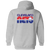 Cleveland Nets WTT Tennis Full Zip Hoodie in Sport Grey Back