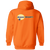 Denver Racquets WTT Tennis Full Zip Hoodie in Safety Orange Back