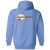 Denver Racquets WTT Tennis Full Zip Hoodie in Carolina Blue Back