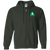Pittsburgh Triangles Full Zip Hoodie WTT Tennis in Forest Green Front