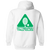 Pittsburgh Triangles Full Zip Hoodie WTT Tennis in White Back