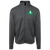 Pittsburgh Triangles Full Zip Fleece Jacket featuring vintage WTT tennis team logo in dark smoke front view