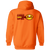 San Francisco Golden Gaters Full Zip Hoodie WTT Tennis in Safety Orange Back