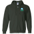 Sea Port Cascades Full Zip Hoodie WTT Tennis in Forest Green Front