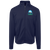 Sea Port Cascades Full Zip Fleece Jacket featuring vintage WTT tennis team logo in navy blue front view