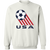 USA Soccer Team Sweatshirt Classic Crewneck color White USA Soccer Team Sweatshirt Classic Crewneck color White