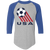 USA Soccer Team Raglan Shirt 3/4 Sleeve Colorblock color Athletic Heather Gray/Royal Blue USA Soccer Team Raglan Shirt 3/4 Sleeve Colorblock color Athletic Heather Gray/Royal Blue