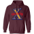 Cuban X-Giants Hoodie Pullover Classic Negro League Baseball color Maroon Cuban X-Giants Hoodie Pullover Classic Negro League Baseball color Maroon