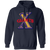 Cuban X-Giants Hoodie Pullover Classic Negro League Baseball color Navy Cuban X-Giants Hoodie Pullover Classic Negro League Baseball color Navy