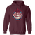 Kansas City Monarchs Hoodie Pullover Negro League Baseball color Maroon Kansas City Monarchs Hoodie Pullover Negro League Baseball color Maroon