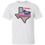 Dallas Chaparrals T-shirt Classic ABA Basketball color White Dallas Chaparrals T-shirt Classic ABA Basketball color White