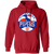 Pittsburgh Pipers Hoodie Pullover Classic ABA Basketball color Red Pittsburgh Pipers Hoodie Pullover Classic ABA Basketball color Red