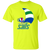 San Diego Sails T-shirt Classic ABA Basketball color Safety Green San Diego Sails T-shirt Classic ABA Basketball color Safety Green