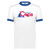 Washington Caps ABA Ringer T-shirt American Basketball Association Team Tee color White/Royal Blue Washington Caps ABA Ringer T-shirt American Basketball Association Team Tee color White/Royal Blue