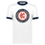 Kansas City Monarchs T-shirt Ringer Negro League Baseball color White/Navy Kansas City Monarchs T-shirt Ringer Negro League Baseball color White/Navy