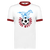 Chicago Mustangs T-shirt Ringer NASL Soccer color White/Red Chicago Mustangs T-shirt Ringer NASL Soccer color White/Red