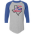 Dallas Chaparrals Raglan Shirt ABA Basketball color Athletic Heather/Royal Blue Dallas Chaparrals Raglan Shirt ABA Basketball color Athletic Heather/Royal Blue