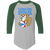Carolina Cougars Raglan Shirt ABA Basketball color Athletic Heather/Dark Green