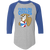 Carolina Cougars Raglan Shirt ABA Basketball color Athletic Heather/Royal Blue