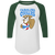 Carolina Cougars Raglan Shirt ABA Basketball color White/Dark Green