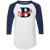 Cleveland Buckeyes Raglan Shirt Negro League Baseball color White/Navy Blue Cleveland Buckeyes Raglan Shirt Negro League Baseball color White/Navy Blue